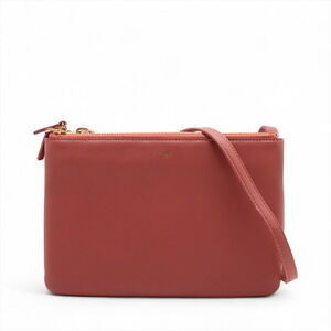 Celine Trio Leather Shoulder Bag Pink